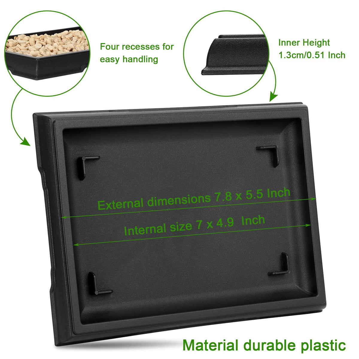 Pinkunn Bonsai Humidity Tray drainage holes prevent mess while maintaining soil humidity