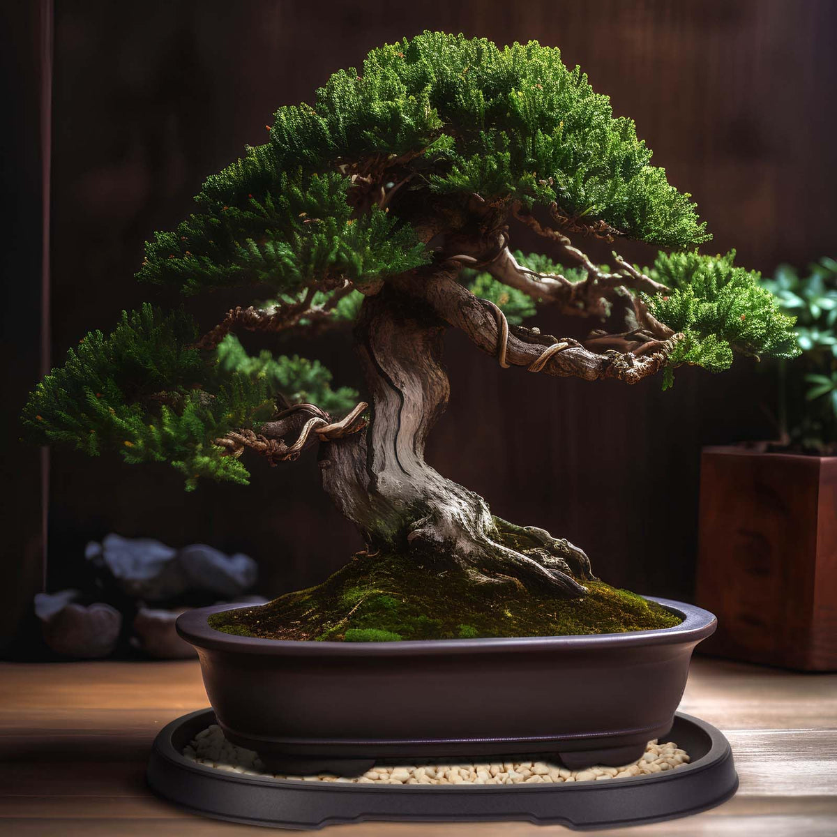 Pinkunn bonsai humidity tray inner dimensions 11.4 x 7.8 inches to fit most pots.