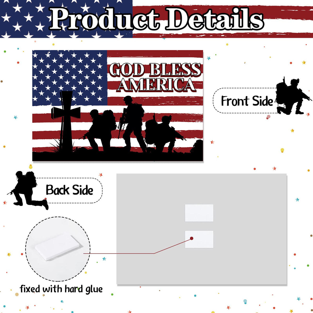 Pinkunn Independence Day yard decor creates a garden focal point