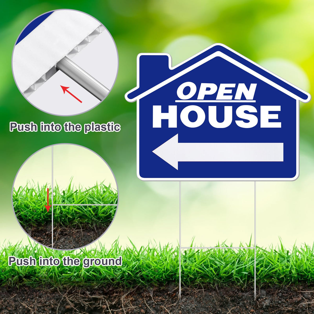 Pinkunn weatherproof yard sign fosters quick spot recognition from passersby