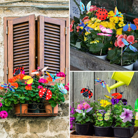 Pinkunn spring yard stake display for indoor or outdoor decor.