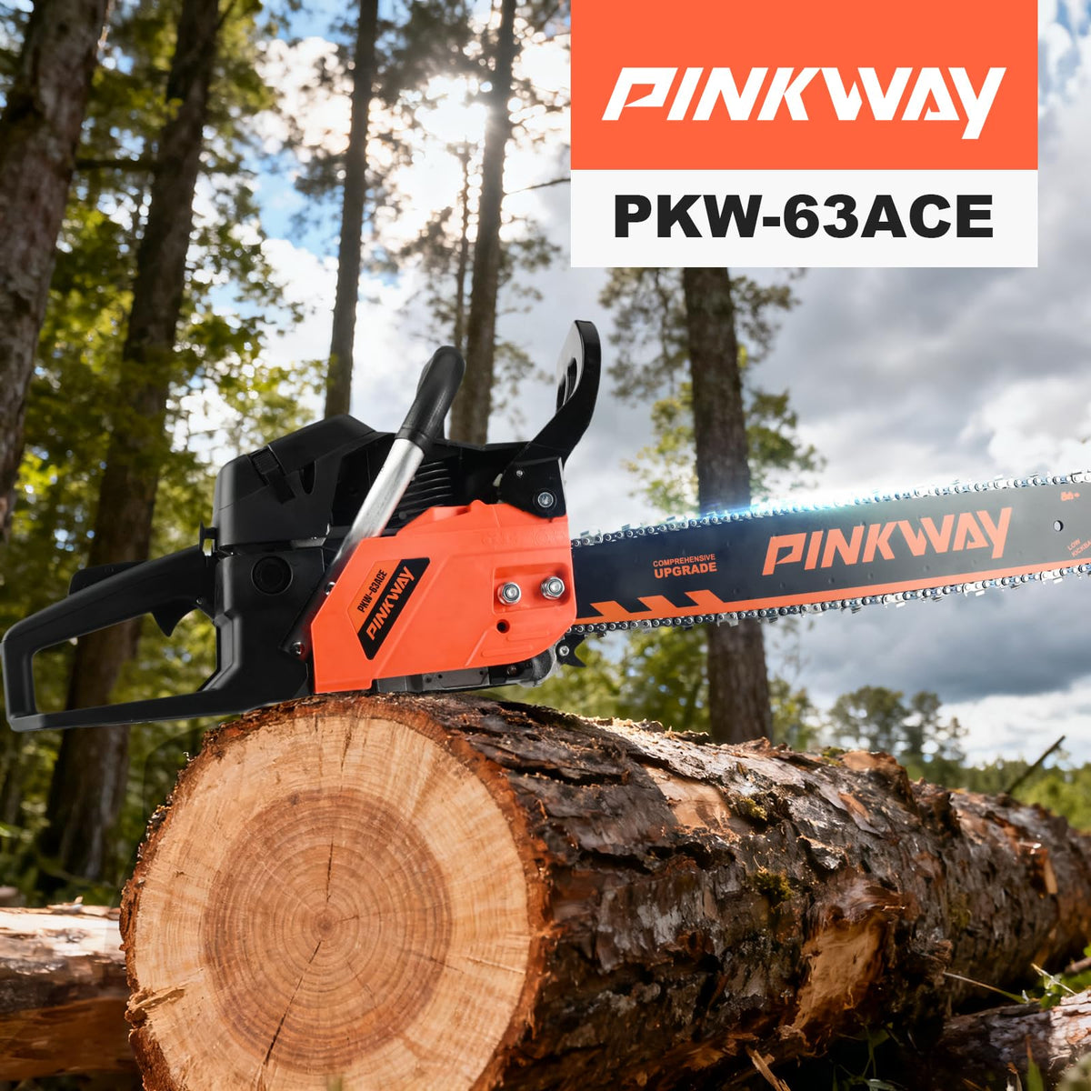 PINKWAY high-hardness bar and chain ensure durable performance.