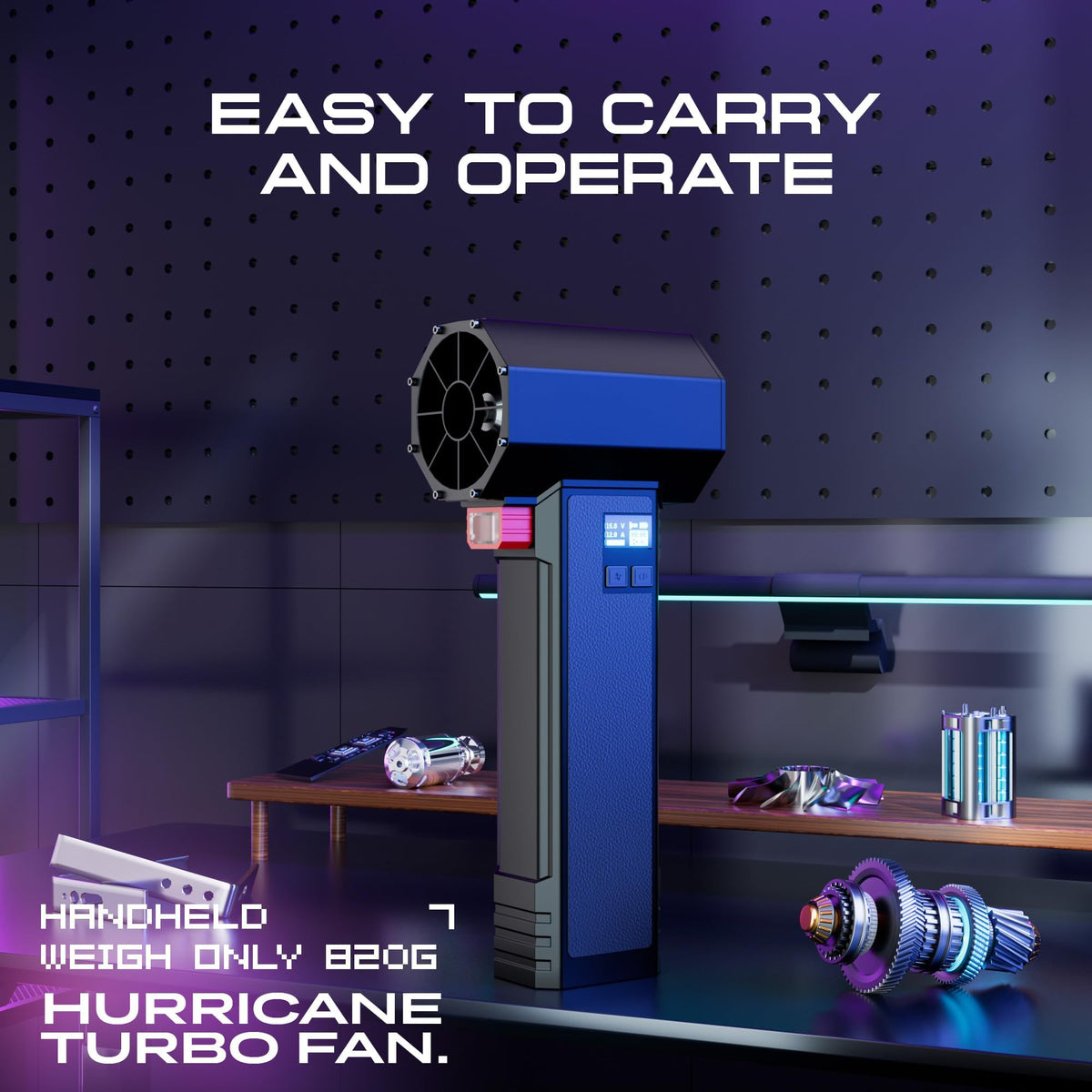 PinoTec 64mm Turbo Fan for fast drying and spotless surfaces.