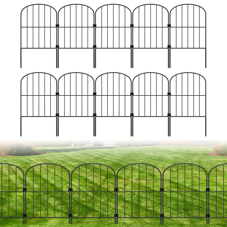PINPON decorative garden fence panel laid out for a 10ft border edge