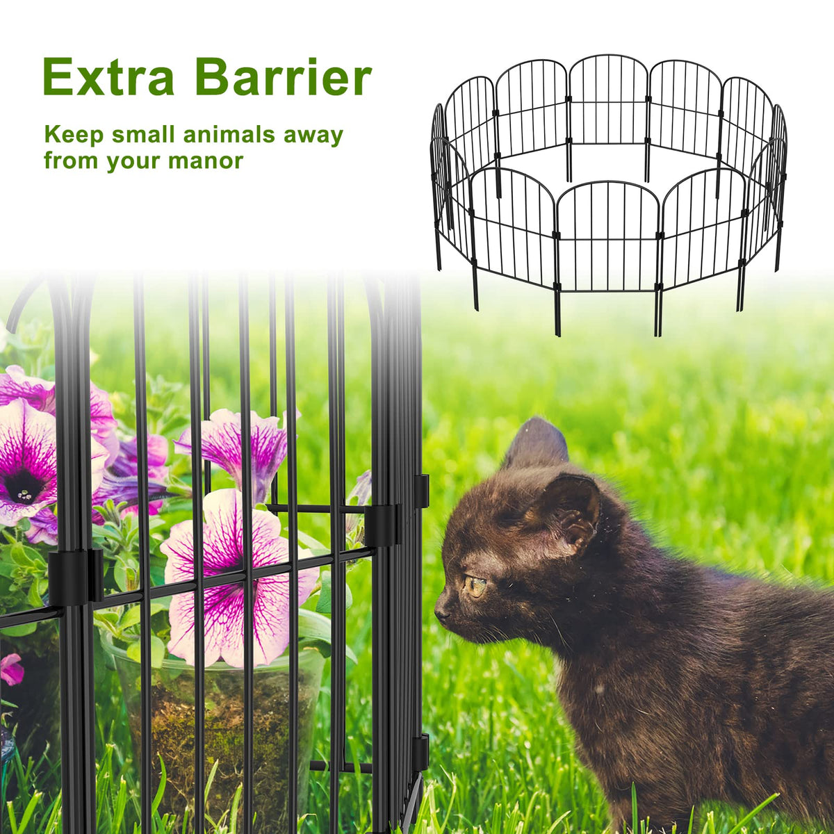 PINPON fence panels blending with outdoor yard and blooms