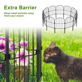 PINPON fence panels blending with outdoor yard and blooms