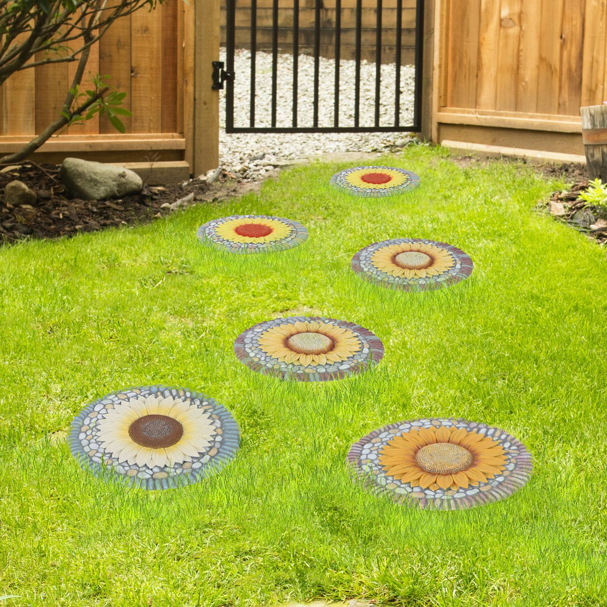 PINPON sunflower pathway stone brightens garden walkway