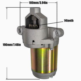 Piogarten starter with 14-tooth drive splines for broad compatibility