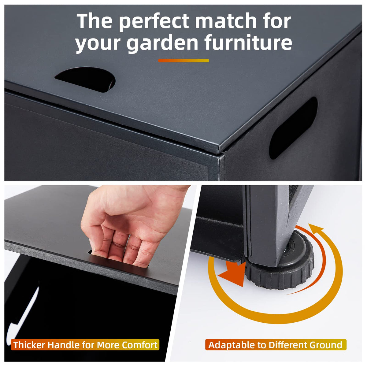 Top opening lid designed for smooth access to the 20 lb tank.