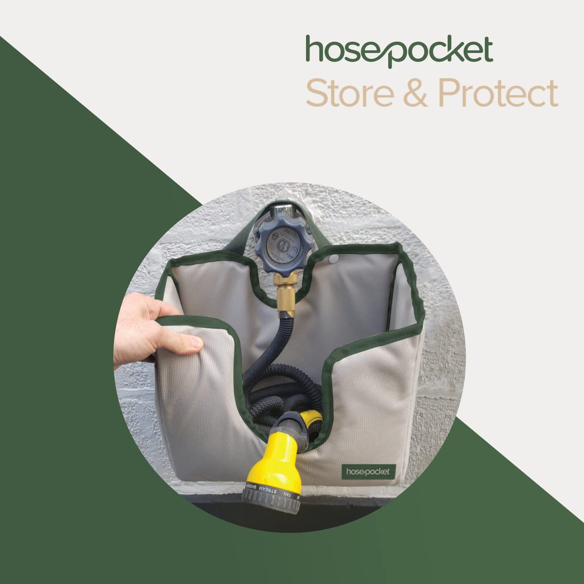 PipeWarmers small pocket neatly stores hoses in compact setup