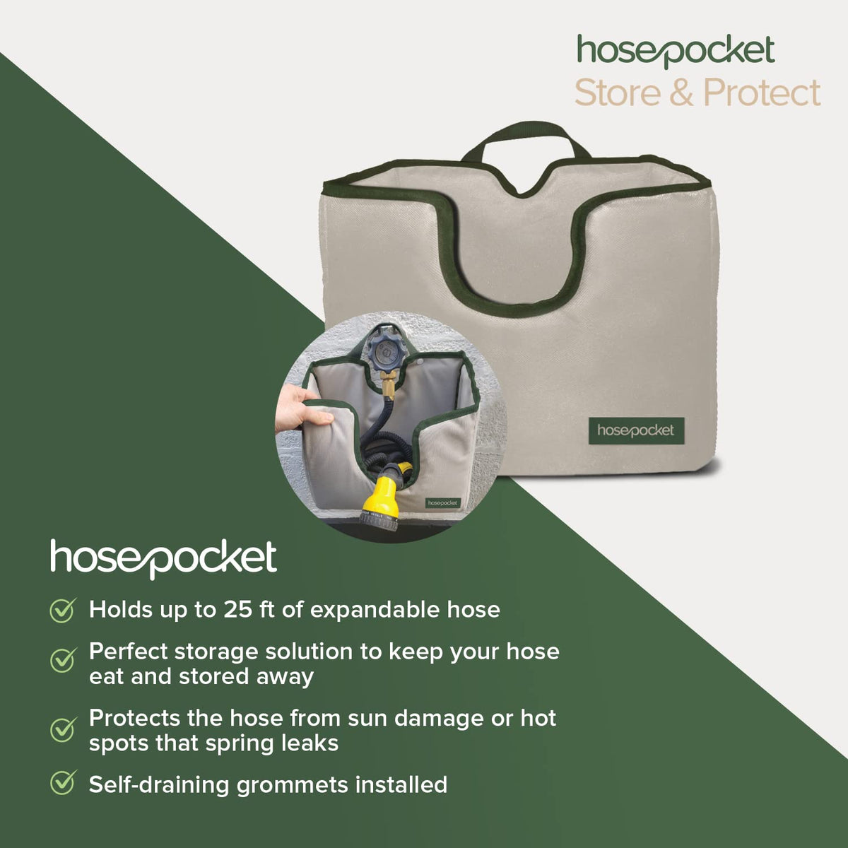 PipeWarmers hose-pocket small adds outdoor decor while keeping hoses tidy