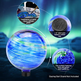 PIREKZUNT garden ornament in blue-green gloss brightens outdoor spaces.