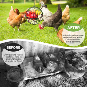 PIREKZUNT feeder loaded with vegetables demonstrates clean feeding above ground.
