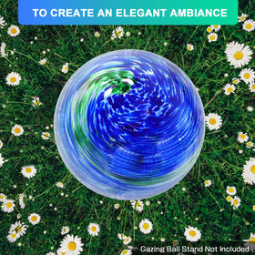 PIREKZUNT reflective globe creates a focal point in lawns and entryways.