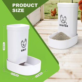 PIREKZUNT wall-mount chicken feeder keeps grit dry and accessible