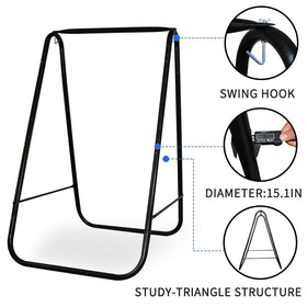 PIRNY hammock chair stand supports up to 500 pounds for heavy chairs