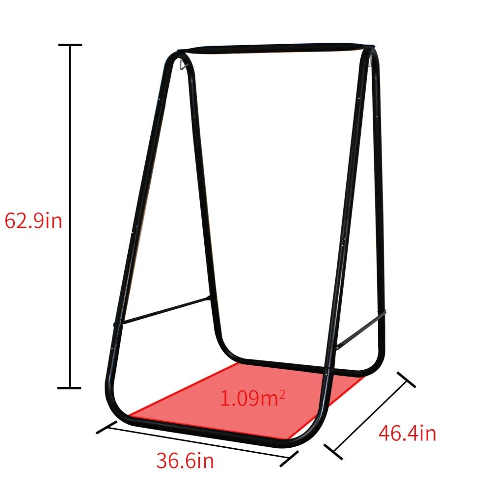 PIRNY hammock chair stand space-saving design frees floor area