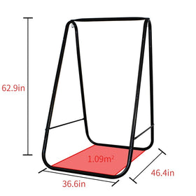 PIRNY hammock chair stand space-saving design frees floor area
