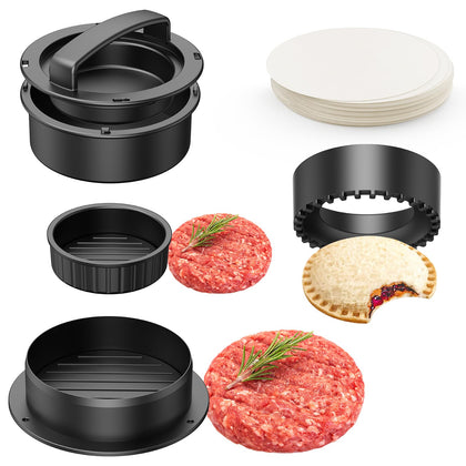 Pisol hamburger press 4 in 1 shapes even patties for consistent cooking