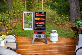 Pit Boss 3-Series vertical smoker high-temperature door seal for heat retention.