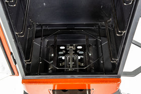 Pit Boss 3-Series vertical smoker glass viewing window to monitor progress without opening door.