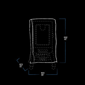 Pit Boss 73322 cover with locking drawstring secured for snug storage