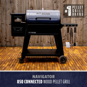 Pit Boss Navigator 850 control panel with Wi‑Fi Bluetooth connectivity