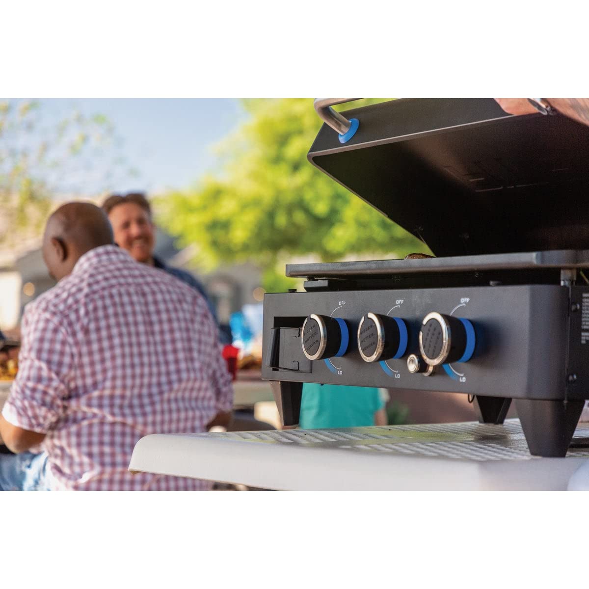 Pit Boss Ultimate Griddle with three burners delivering even heat across 592 sq in.