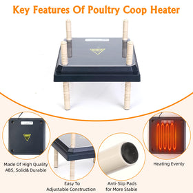 Pitalok ABS-built, durable, easy-assemble brooder heater for poultry setups.