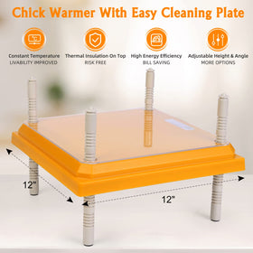 Pitalok brooder heater 12x12 inch plate delivers even warmth for a small brooding group.