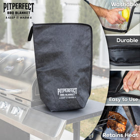 Whole brisket fits on competition-size PitPerfect BBQ Blanket