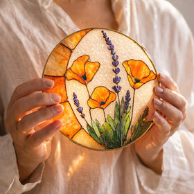 Pixiwoo Poppy Lavender suncatcher adds color to kitchens and sunny balconies.