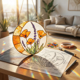 Pixiwoo Poppy Lavender suncatcher brings natural light to kitchens and living rooms.