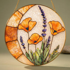 Pixiwoo Poppy Lavender suncatcher ships securely in foam packaging for safe gifting.