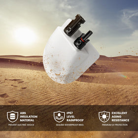 Pjerjzn dual-entry design white gland enables two cables through one seal.
