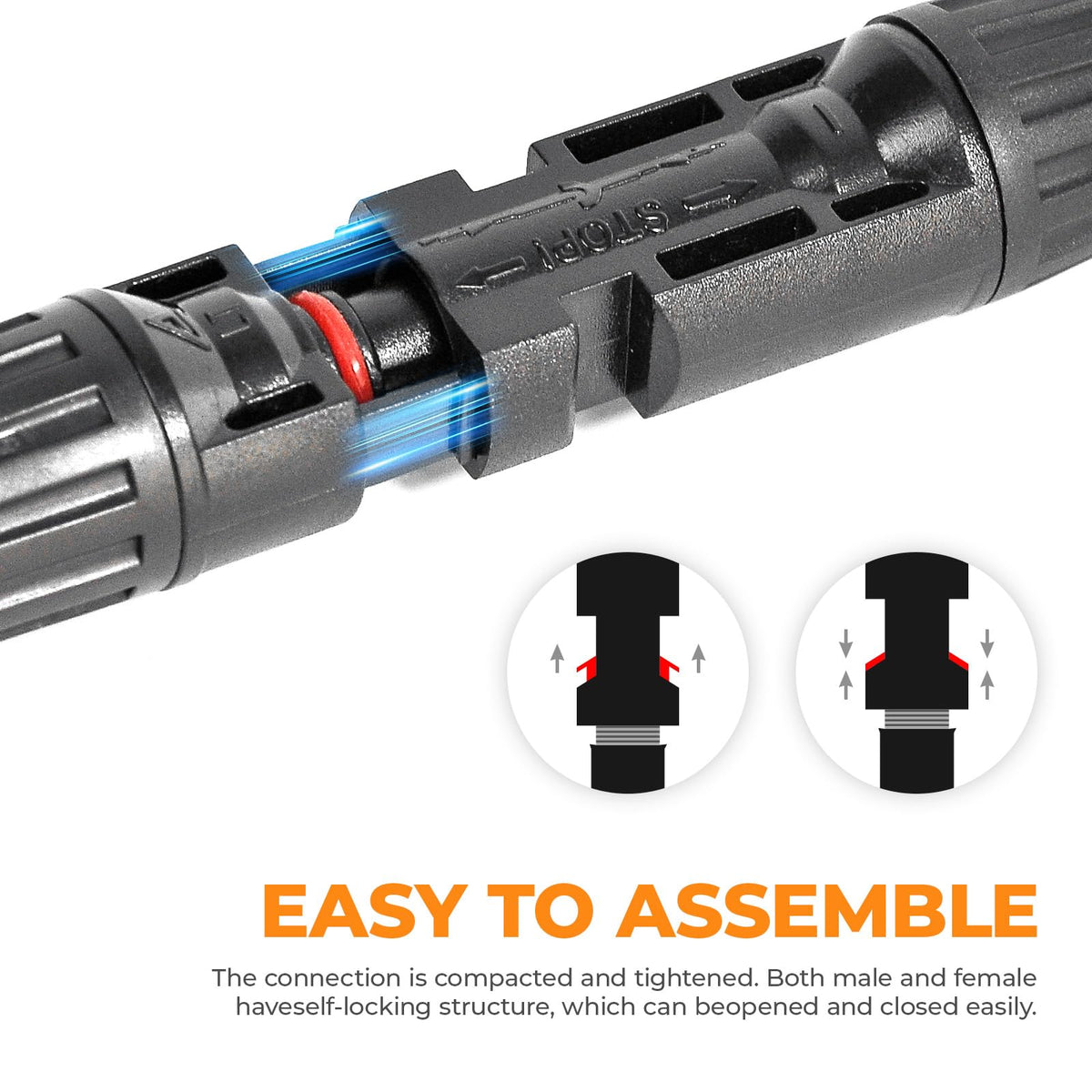 Pjerjzn durable PC/PPO housing resists UV and heat