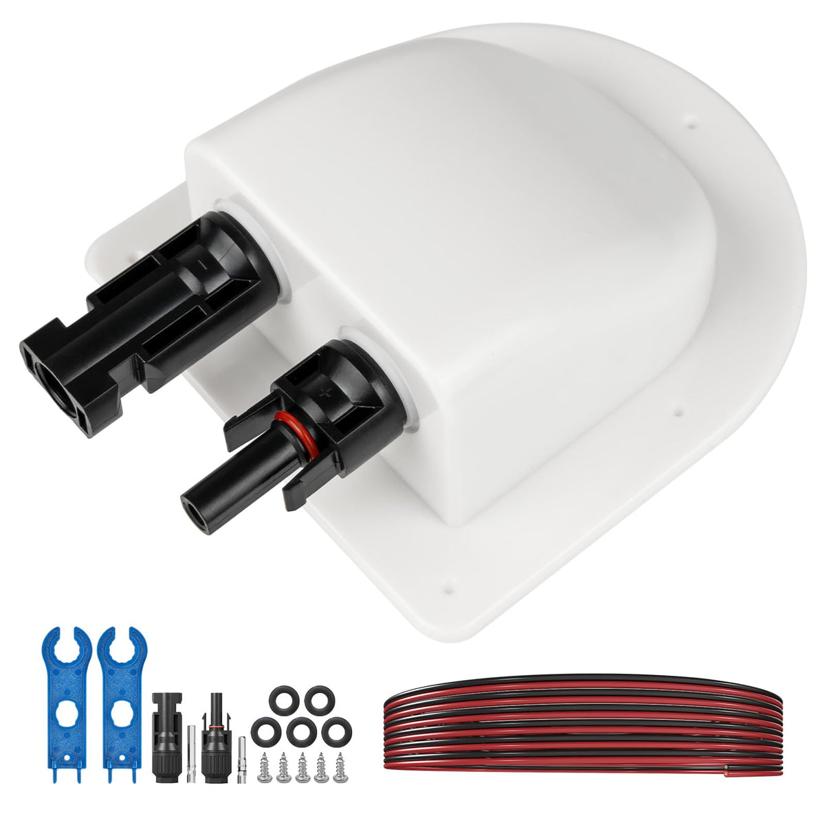 Pjerjzn solar cable entry gland white housing for clean rooftop installations