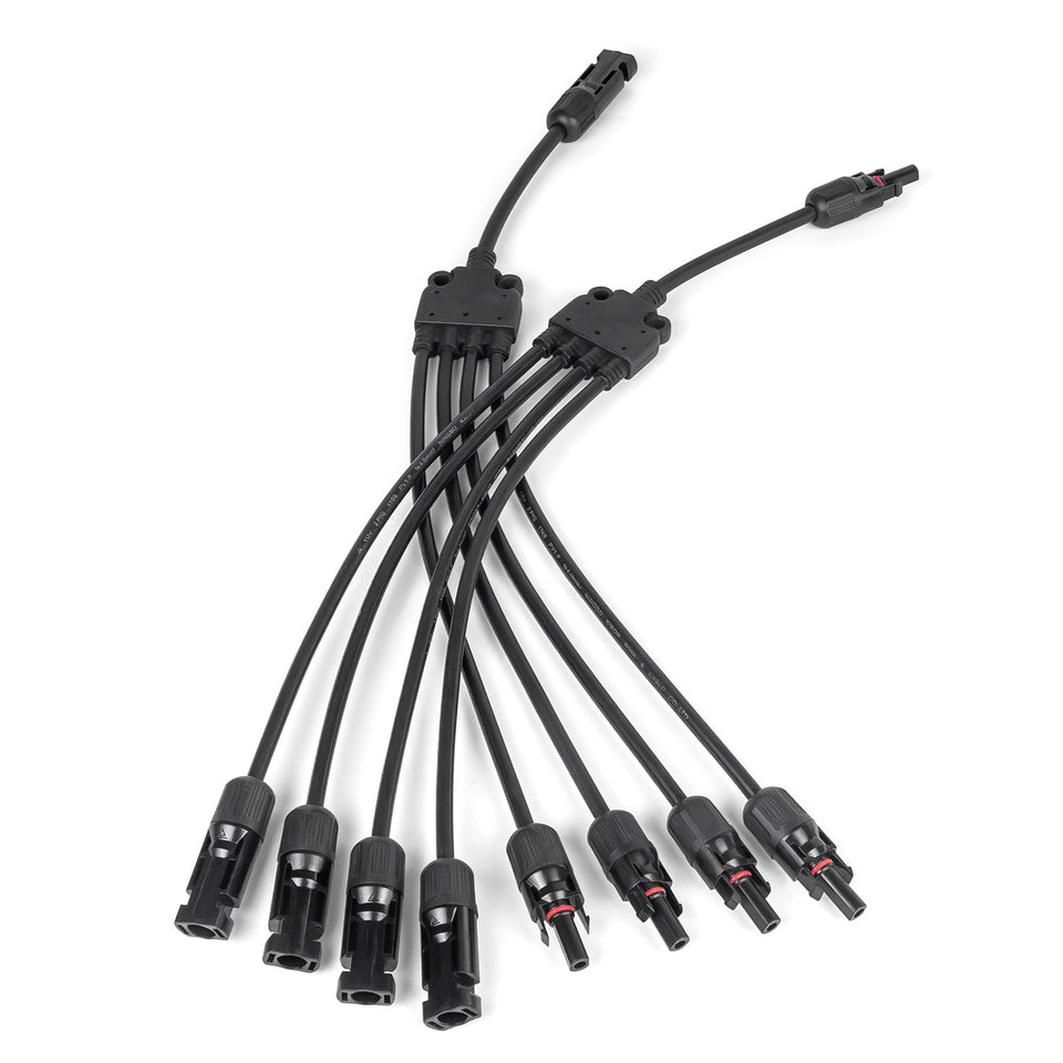 Pjerjzn solar Y-branch connector close-up with durable housing