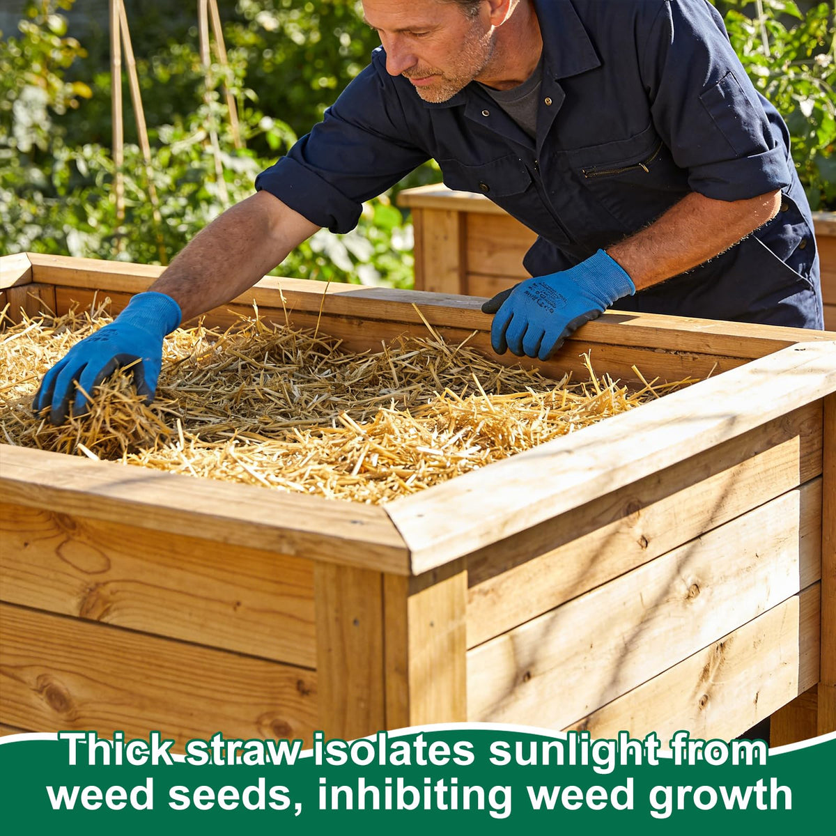PJT Organic Garden Straw Mulch ideal for vegetable beds and landscape areas.