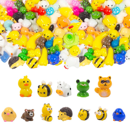 pkaoakyo 60-styles mini resin animal figurines for versatile decor and gifting