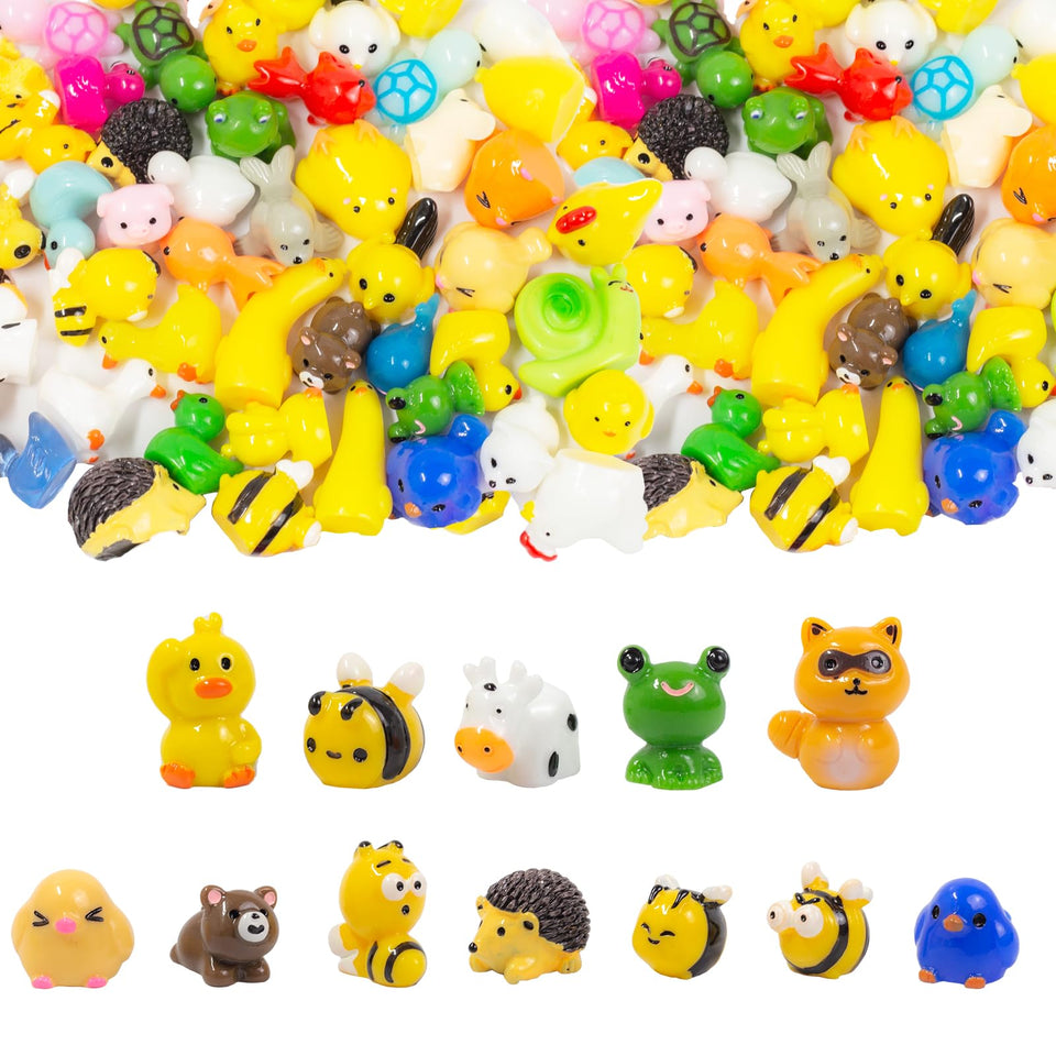 pkaoakyo 60-styles mini resin animal figurines for versatile decor and gifting