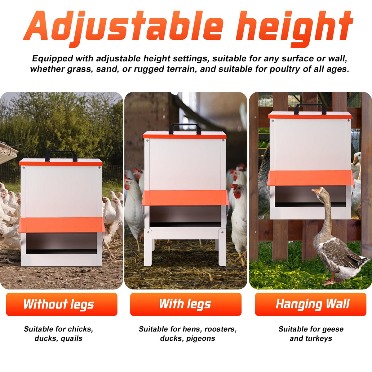 PKNYBZH adjustable legs allow easy setup on any surface.