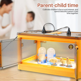 PKNYBZH Transparent panels enable easy observation of growing chicks.
