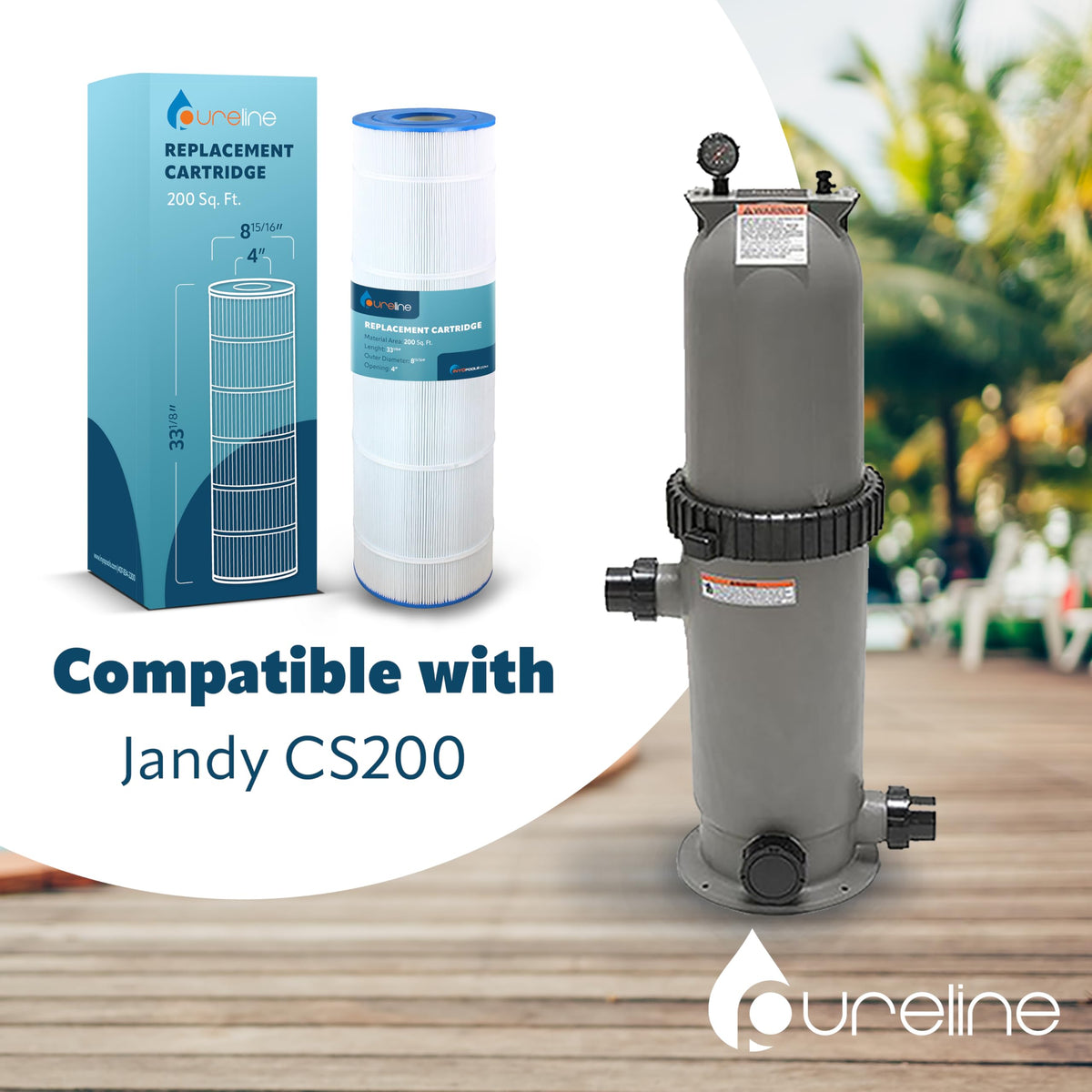 PL0127 packaging and label indicating Jandy CS200 compatibility for easy identification.
