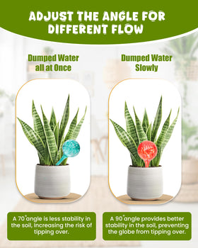 PlanKKers iridescent globes demonstrate automatic watering for busy plant owners.