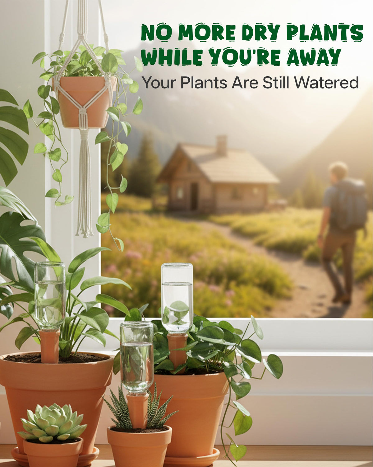 PlanKKers indoor plant watering device automates hydration for healthier houseplants.