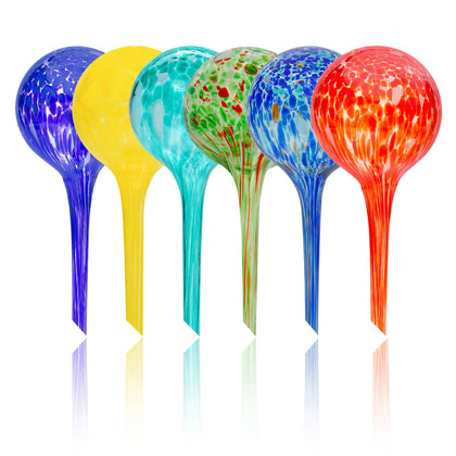 PlanKKers iridescent globes closeup showing vacation-ready hydration for houseplants.