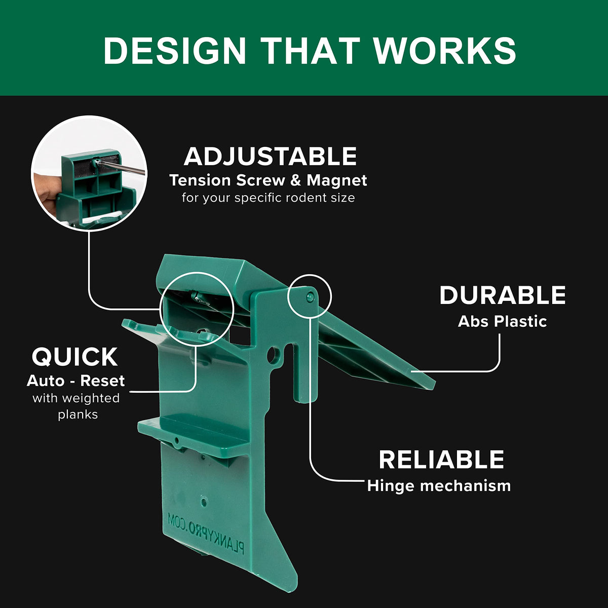 PLANKYPRO Walk The Plank bucket trap lid closed for secure use
