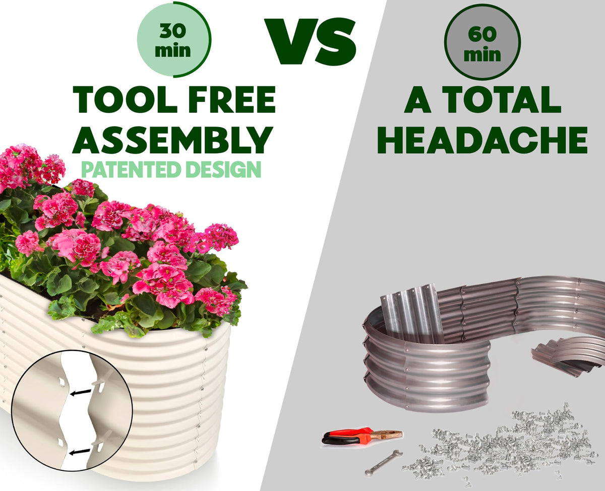 Plant and Plot badge showing a 3-year warranty for long-term use.
