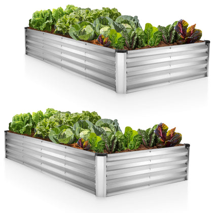 Plant & Plot galvanized raised bed assembly view shows spacious growing space for vegetables